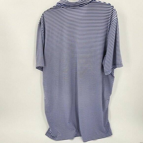 RLX Ralph Lauren Mens XL Blue White Micro Stripe Wicking Performance S/S Polo‎ - Picture 3 of 9